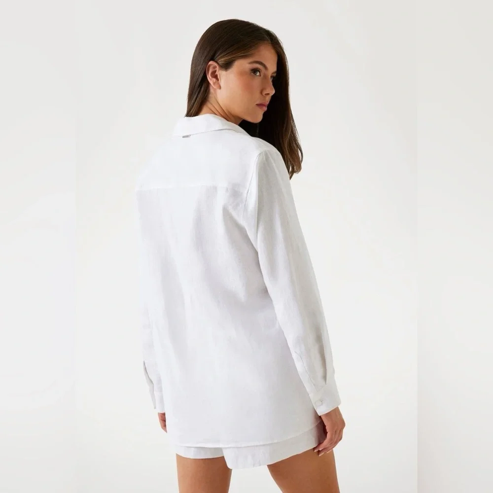 GUESS ~ Eco Gen Linen Shirt - Picture 6 of 15